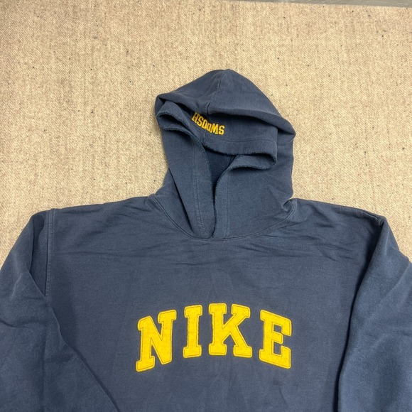 Vintage Nike Hoodie Mens Large Blue 2000s Y2K Distressed - Picture 2 of 10